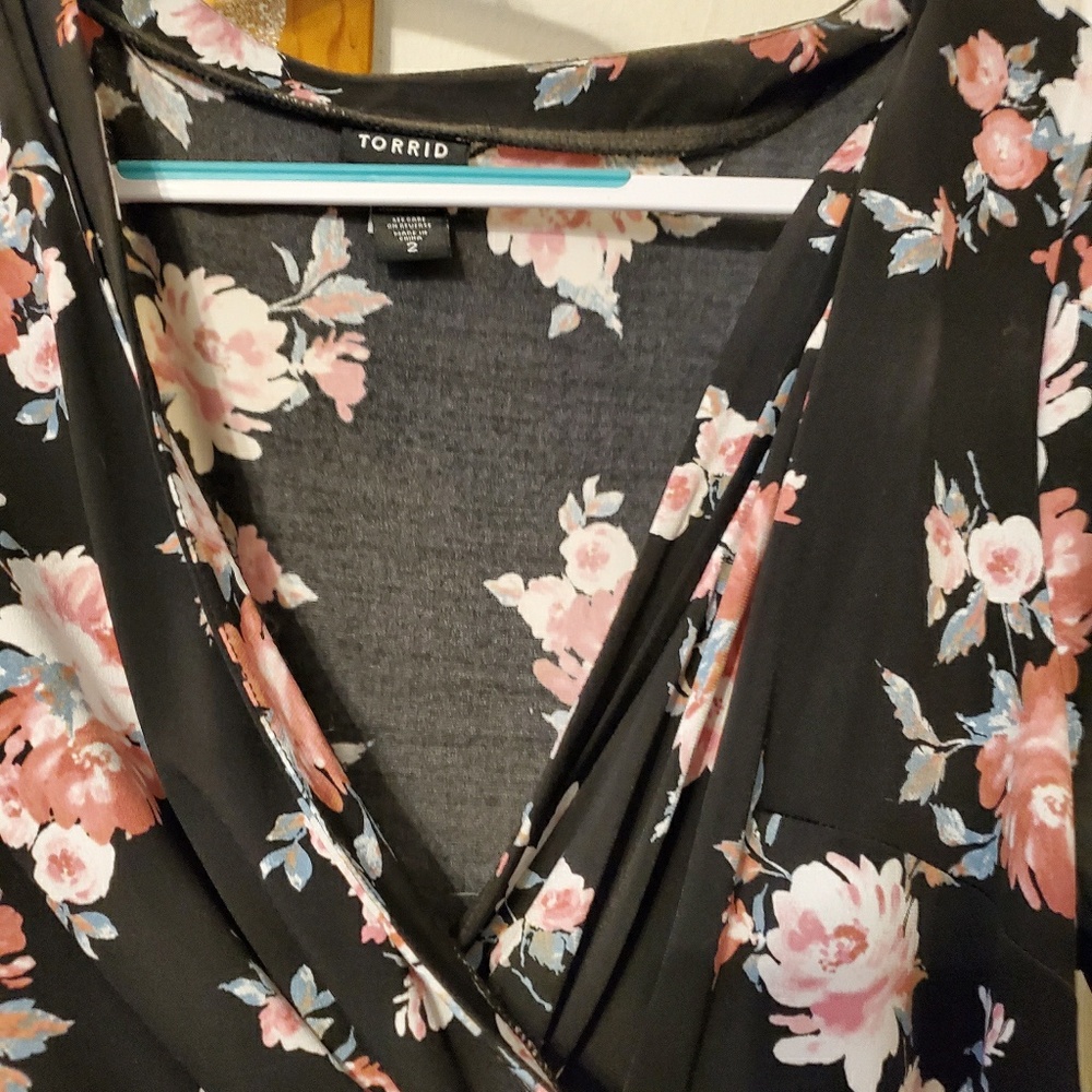 Torrid baby doll with tie blouse